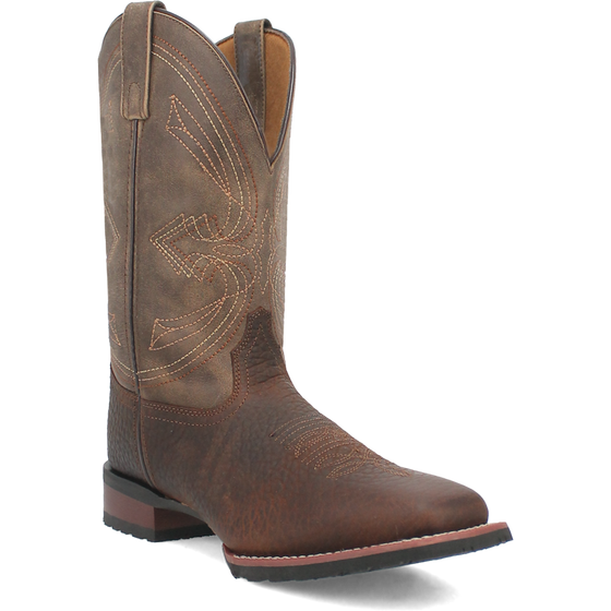 Laredo Men's 11" Elias Western Boot - Chocolate/Tan 7733