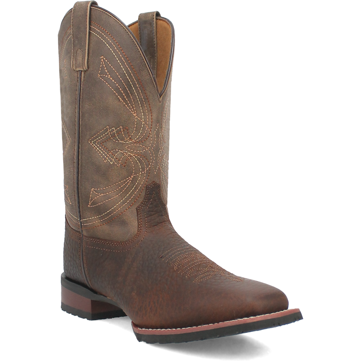 Laredo Men's 11" Elias Western Boot - Chocolate/Tan 7733