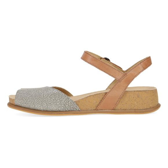 Dansko Women's Cass Sandal - Platino/Tan Leather 7803240300
