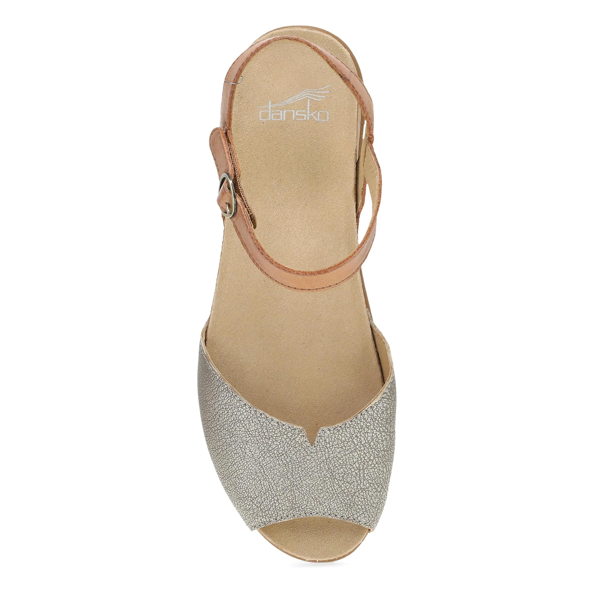 Dansko Women's Cass Sandal - Platino/Tan Leather 7803240300