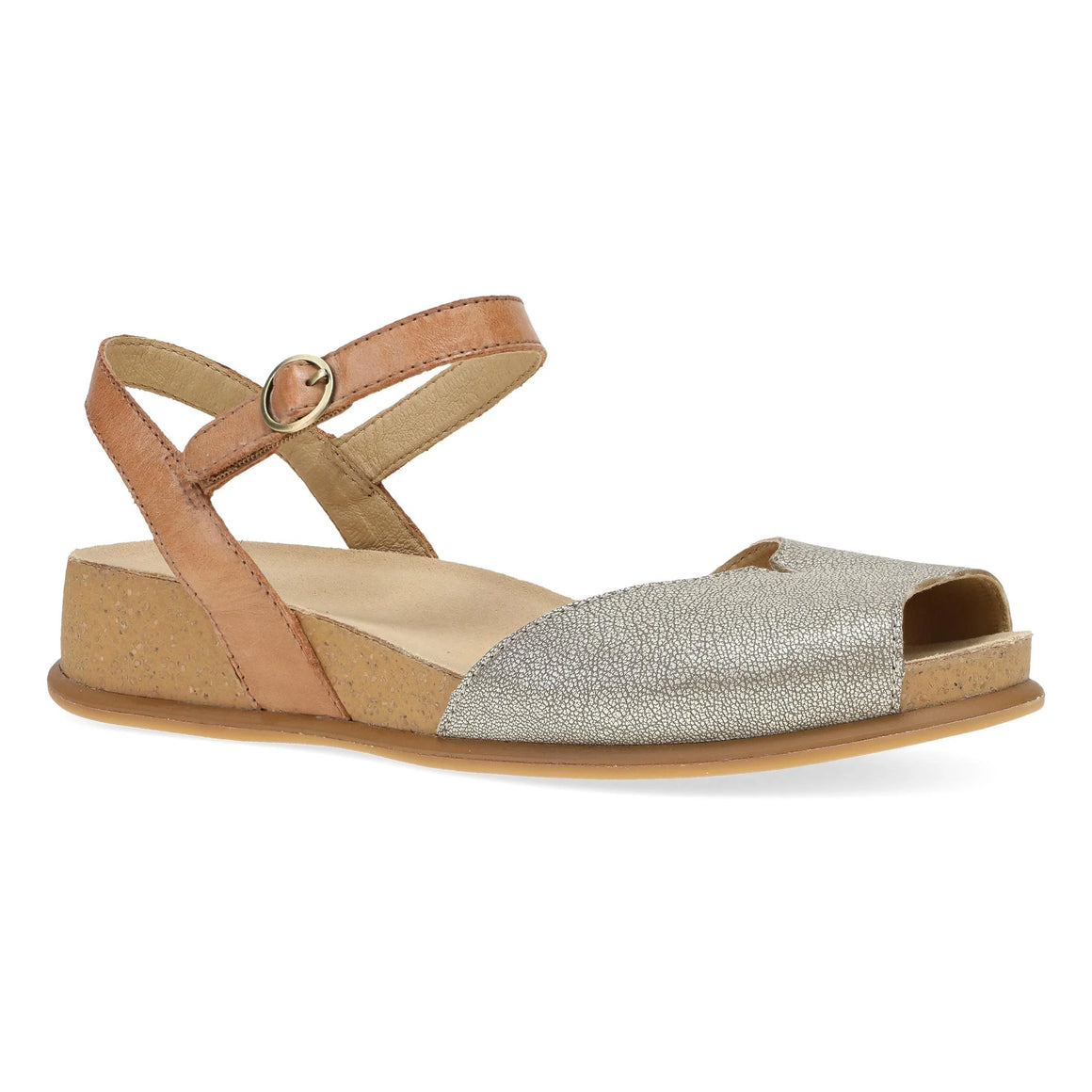 Dansko Women's Cass Sandal - Platino/Tan Leather 7803240300