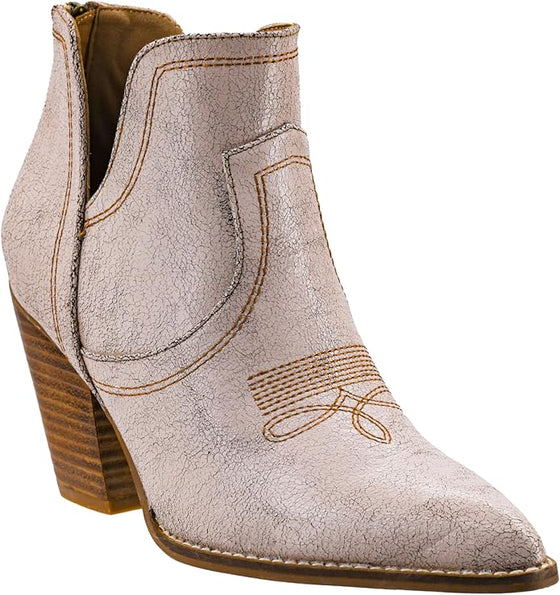 Corkys Women's Smoke Show Bootie - Cream Crinkle 80-0197-CCRK