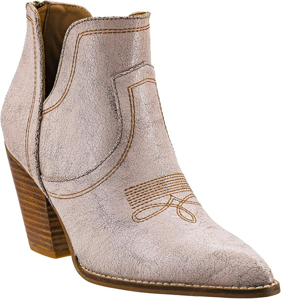 Corkys Women's Smoke Show Bootie - Cream Crinkle 80-0197-CCRK
