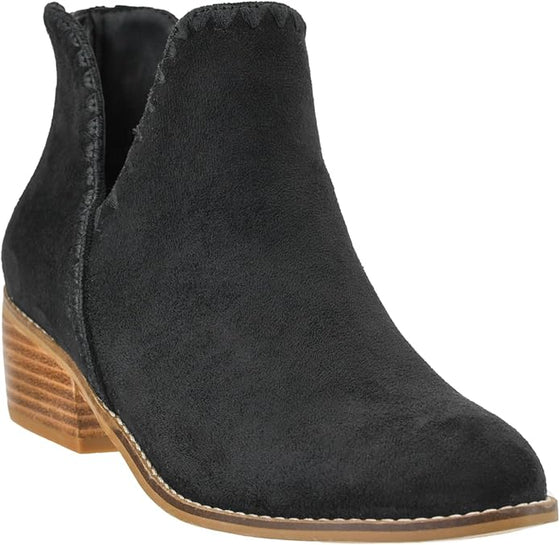 Corkys Women's Spice It Up Bootie - Black Faux Suede 80-0198