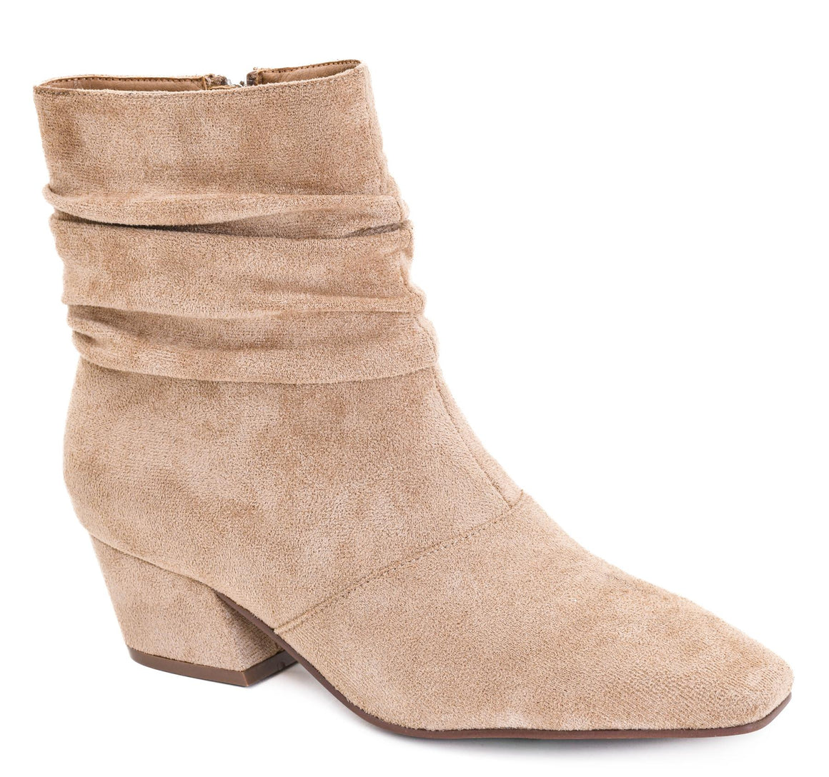 Corkys Women's Addicted Suede Bootie - Sand 80-0340