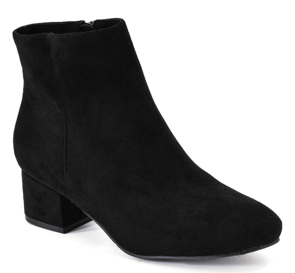 Corkys Women's On The Down Low Suede Bootie - Black 80-0415