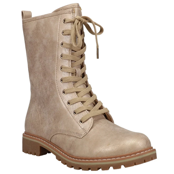 Corkys Women's FOMO Combat Boot - Gold Metallic 80-9999