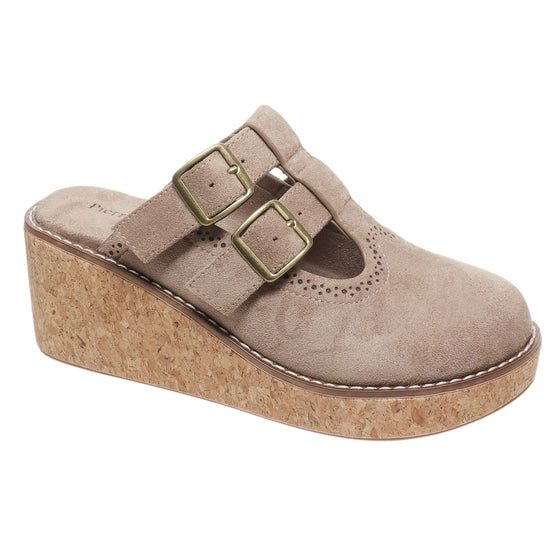 Pierre Dumas Women's Siya-1 Clog - Taupe Suede 82652-434