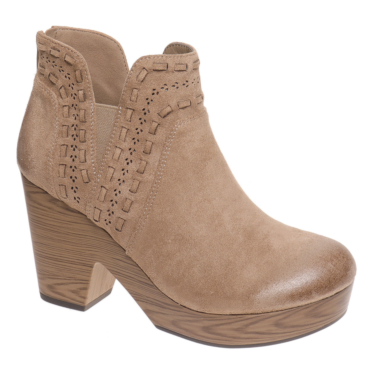 Pierre Dumas Women's Pam-13 Heeled Booties - Taupe Suede 88656-434