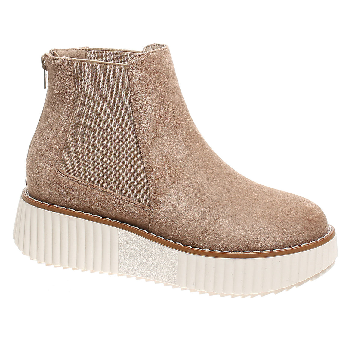 Pierre Dumas Women's Sweet-8 Bootie - Taupe Suede 89086-434
