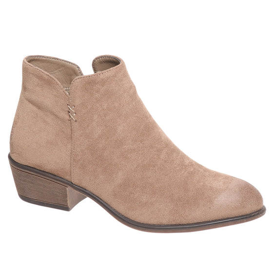 Pierre Dumas Women's May-24 Short Suede Bootie - Taupe 89188-434