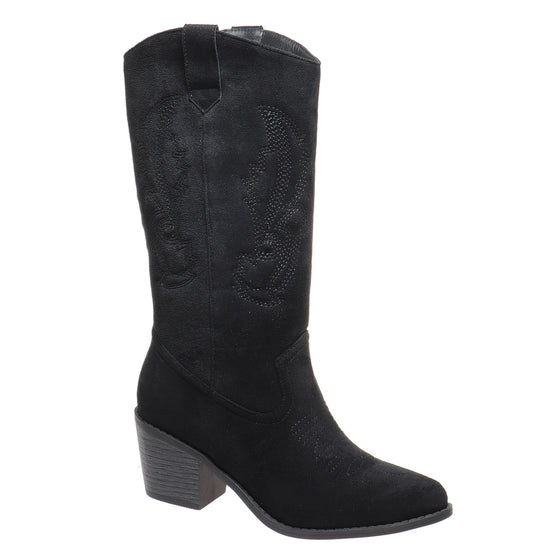 Pierre Dumas Women's Wilder-1 Western Boot - Black Suede 89878-401