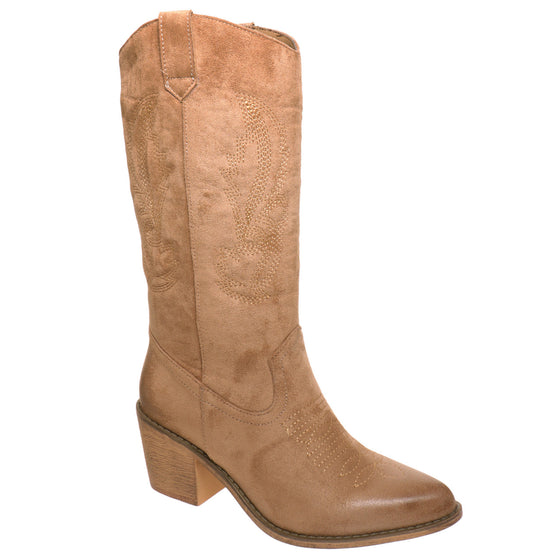 Pierre Dumas Women's Wilder-1 Western Boot - Taupe Suede 89878-434