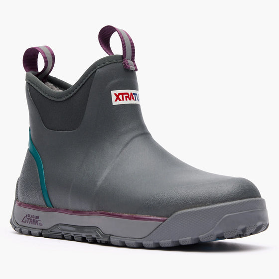 XtraTuf Women's 6" Ice Fleece Lined Ankle Deck Boot - Grey AIWR100