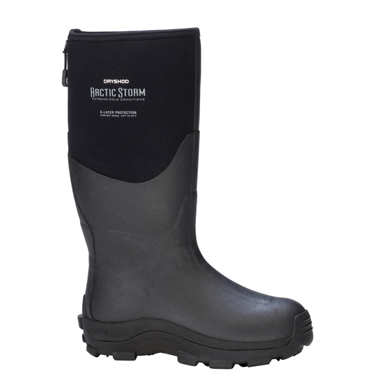 Dryshod Men's Arctic Storm Hi-Cut Rubberr Boot - Black/Grey ARS-MH-BK
