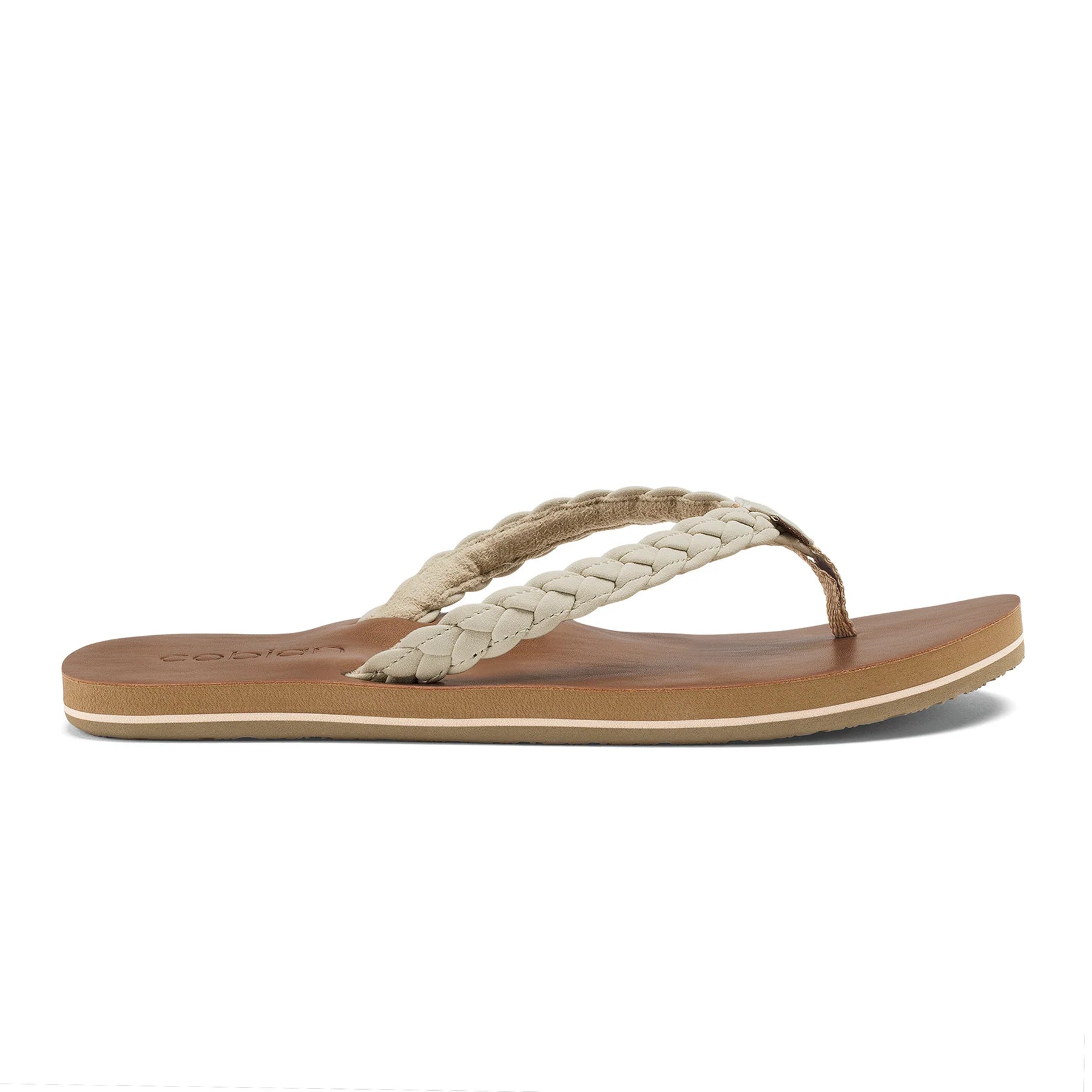 Cobian Women's Braided Pacifica Flip Flop - Cream BBP23-110