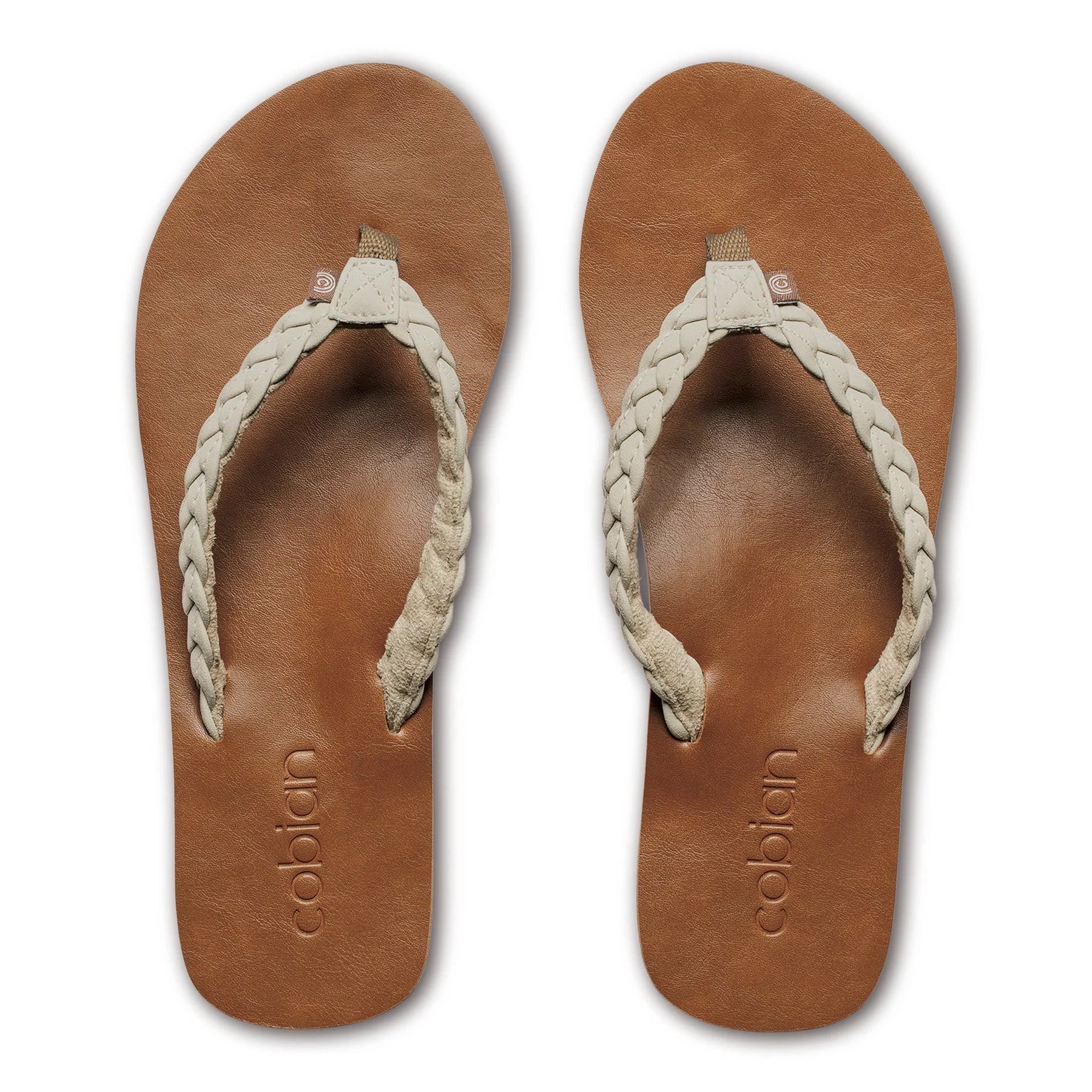 Cobian Women's Braided Pacifica Flip Flop - Cream BBP23-110