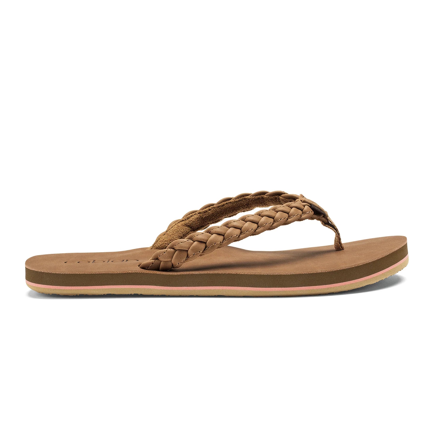 Cobian Women's Braided Pacifica Flip Flop - Tan BBP23-230