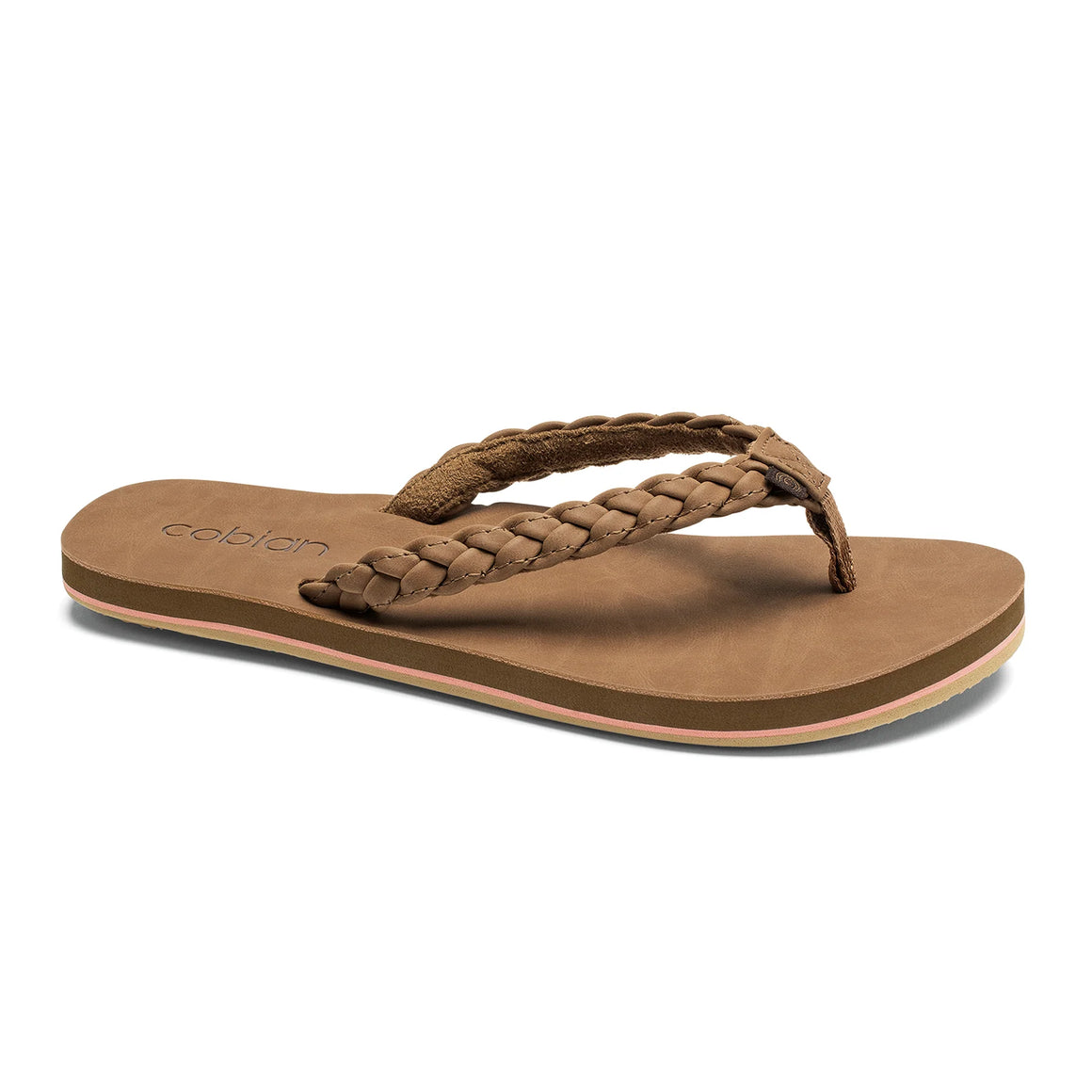 Cobian Women's Braided Pacifica Flip Flop - Tan BBP23-230