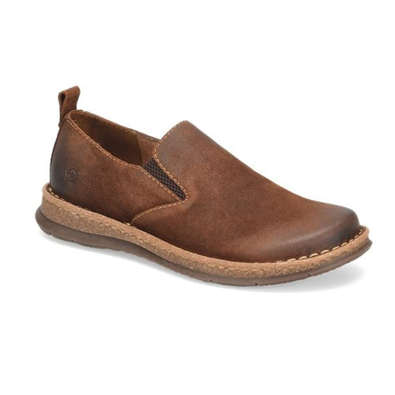 Born Men's Bryson Slip On Loafer - Dark Brown Glazed Ginger BM0010306