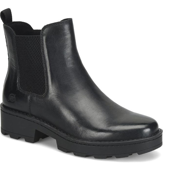 Born Women's Verona Leather Bootie - Black BR0050303
