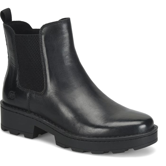 Born Women's Verona Leather Bootie - Black BR0050303
