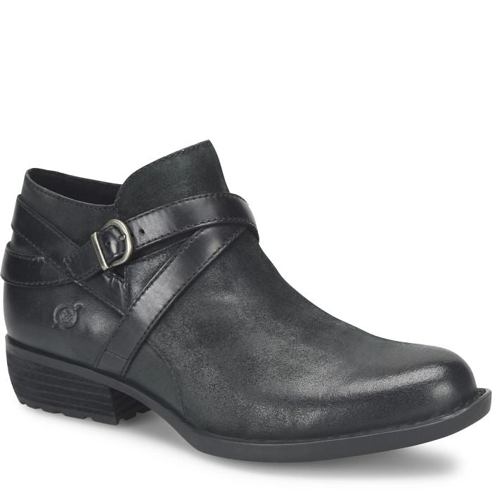 Born Women's Kelle Distressed Bootie - Black BR0061809