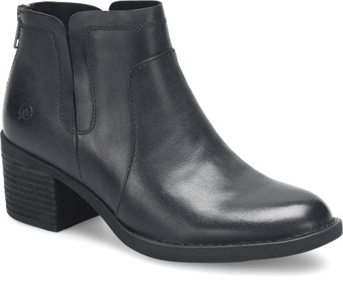 Born Women's Reese Zip Up Bootie - Black BR0063303