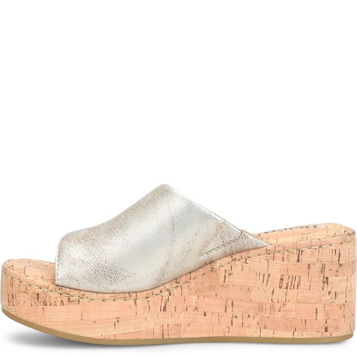 Born Women's Shilo Wedge Sandal - Light Gold BR0071330