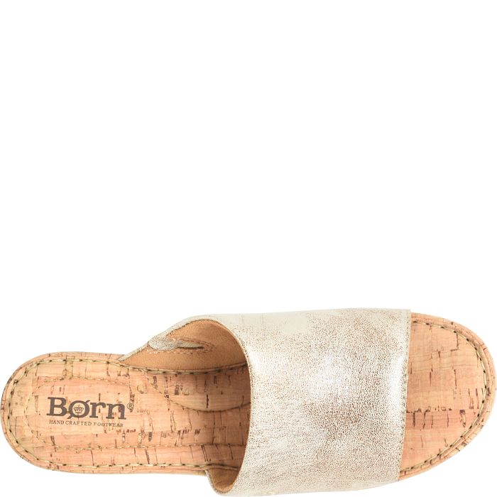 Born Women's Shilo Wedge Sandal - Light Gold BR0071330