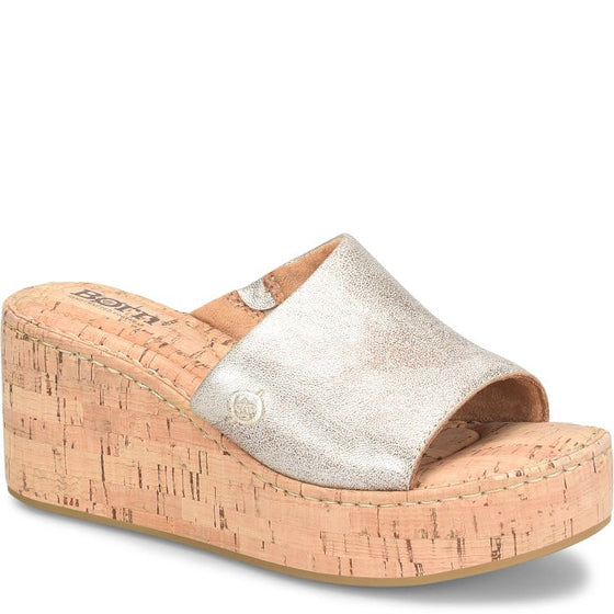 Women's Born Shilo Wedge Sandal - Light Gold BR0071330