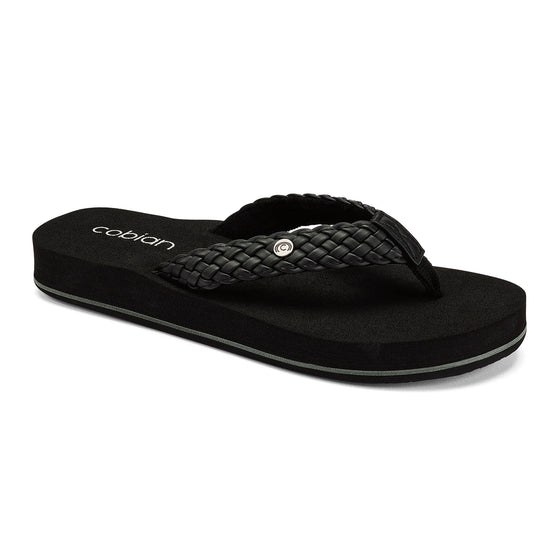 Cobian Women's Braided Bounce Flip Flops - Black BRB10-001