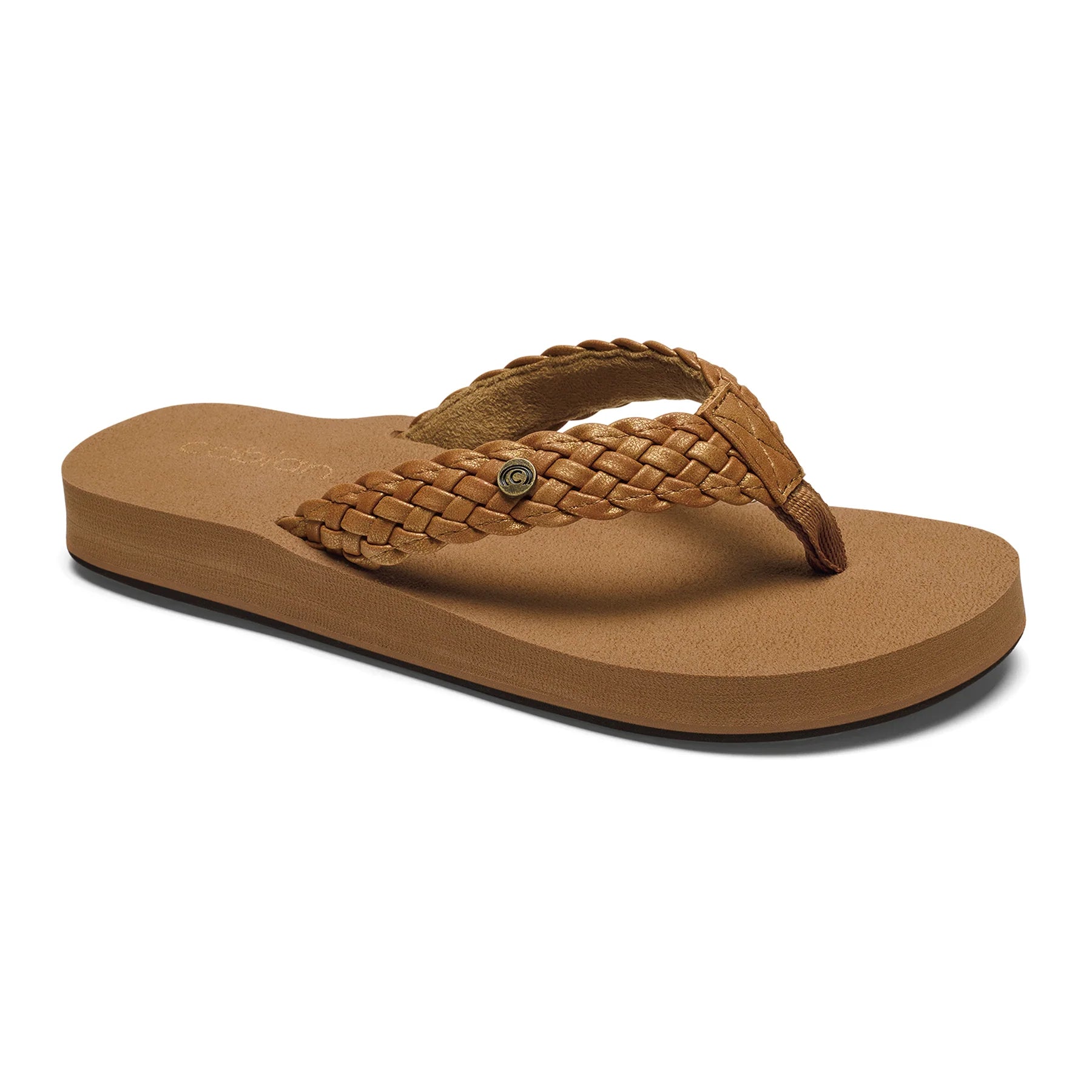 Cobian Women's Braided Bounce Flip Flop - Chestnut BRB10-210