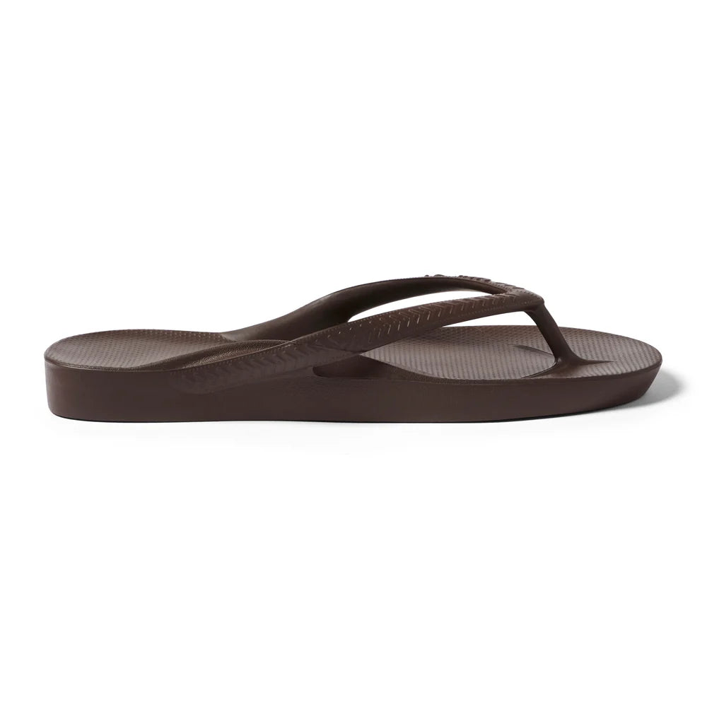 Archie Arch Support Unisex Flip Flops - Brown BWN-HAS
