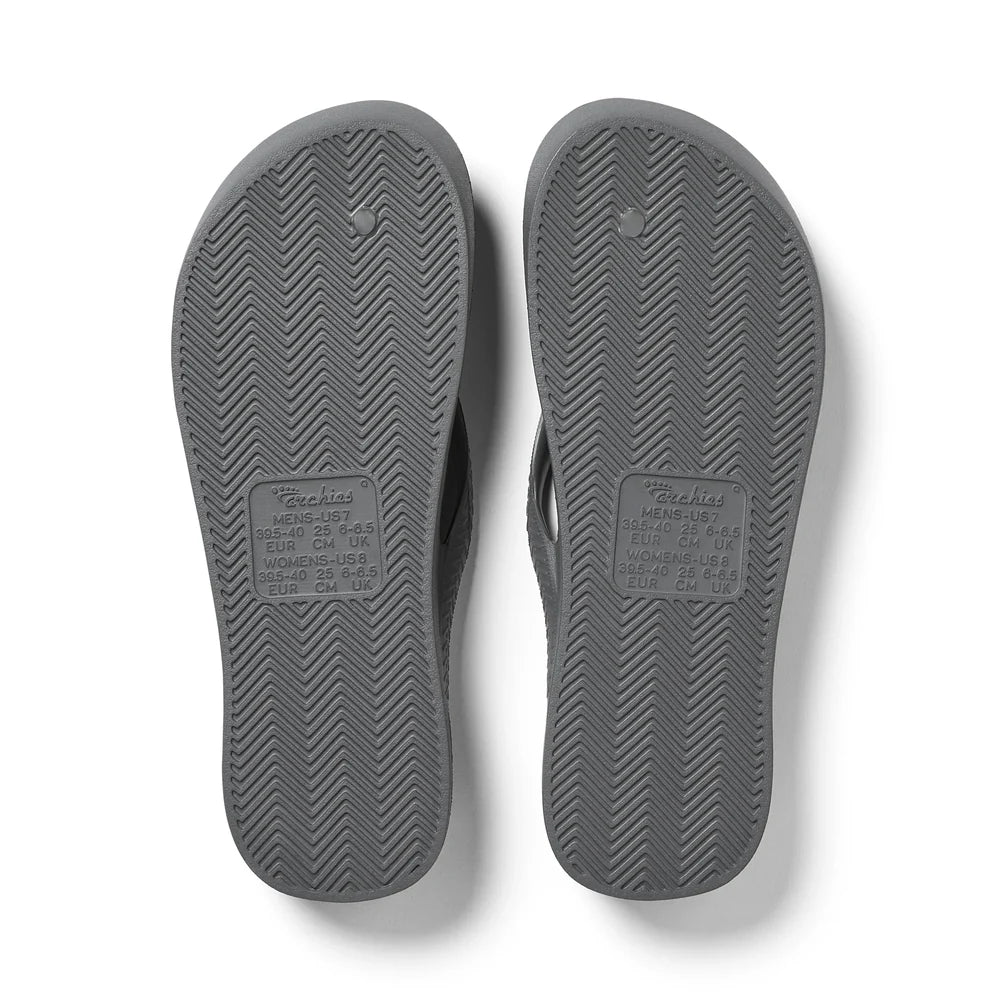 Archie Arch Support Unisex Flip Flops - Charcoal CHA-HAS