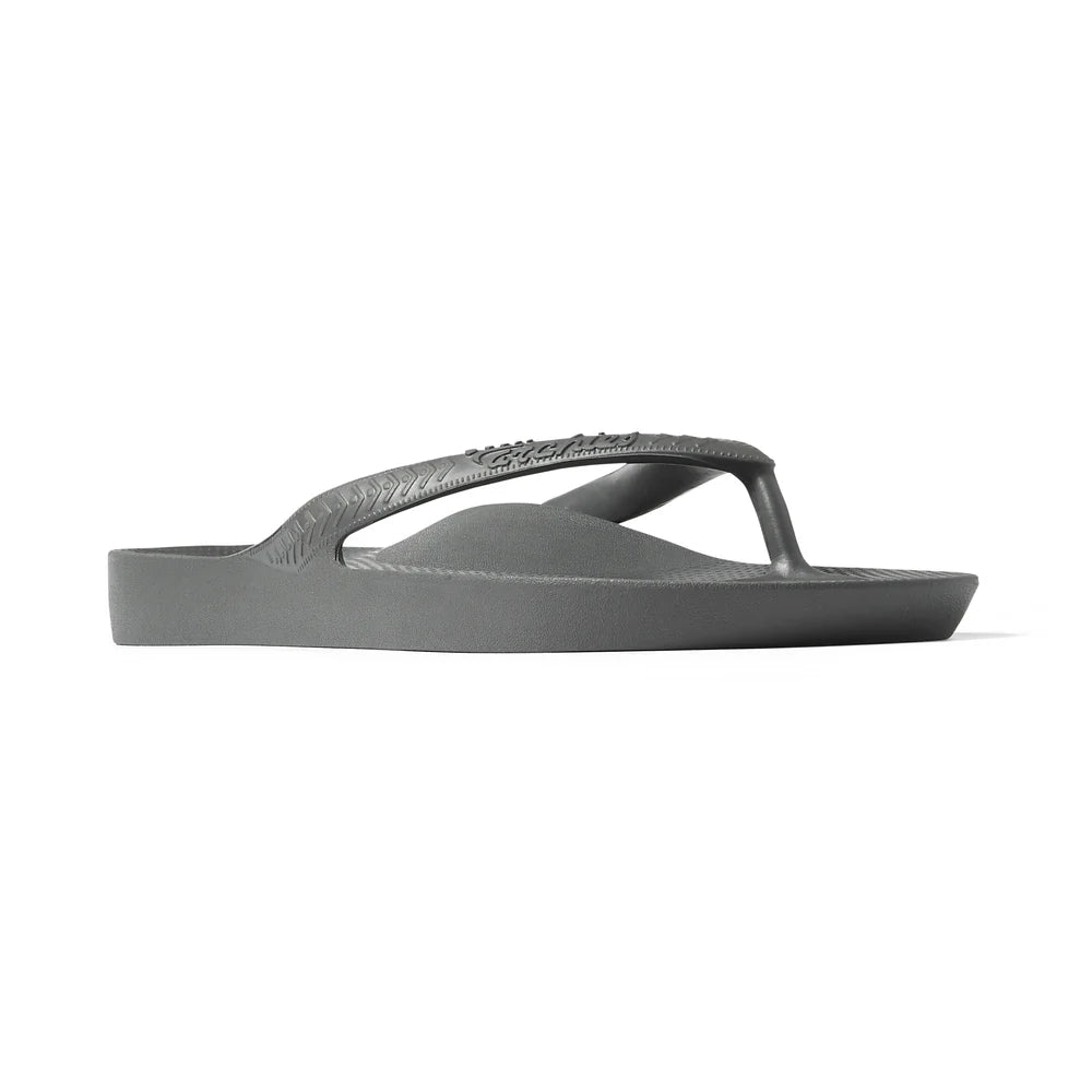 Archie Arch Support Unisex Flip Flops - Charcoal CHA-HAS