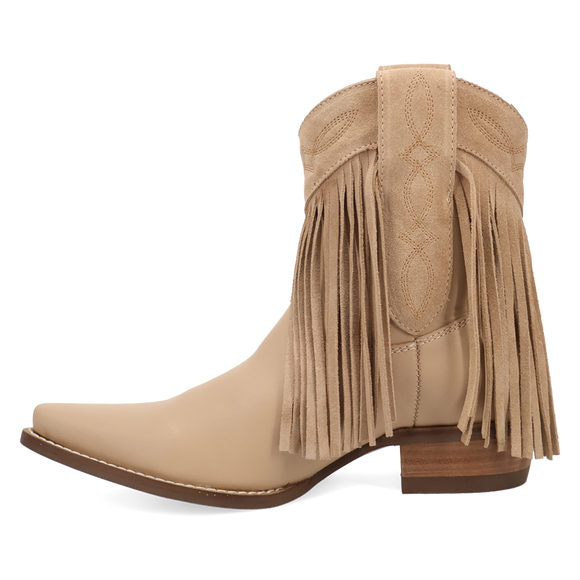 Dingo Women's Last Ride Leather Bootie - Sand DI2460