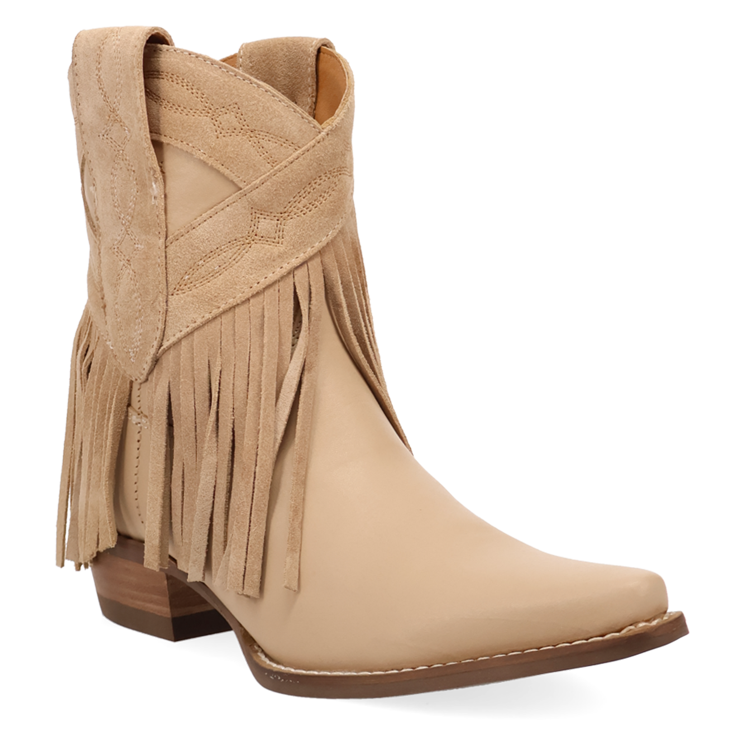 Dingo Women's Last Ride Leather Bootie - Sand DI2460