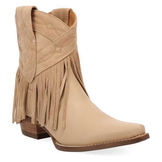 Dingo Women's Last Ride Leather Bootie - Sand DI2460