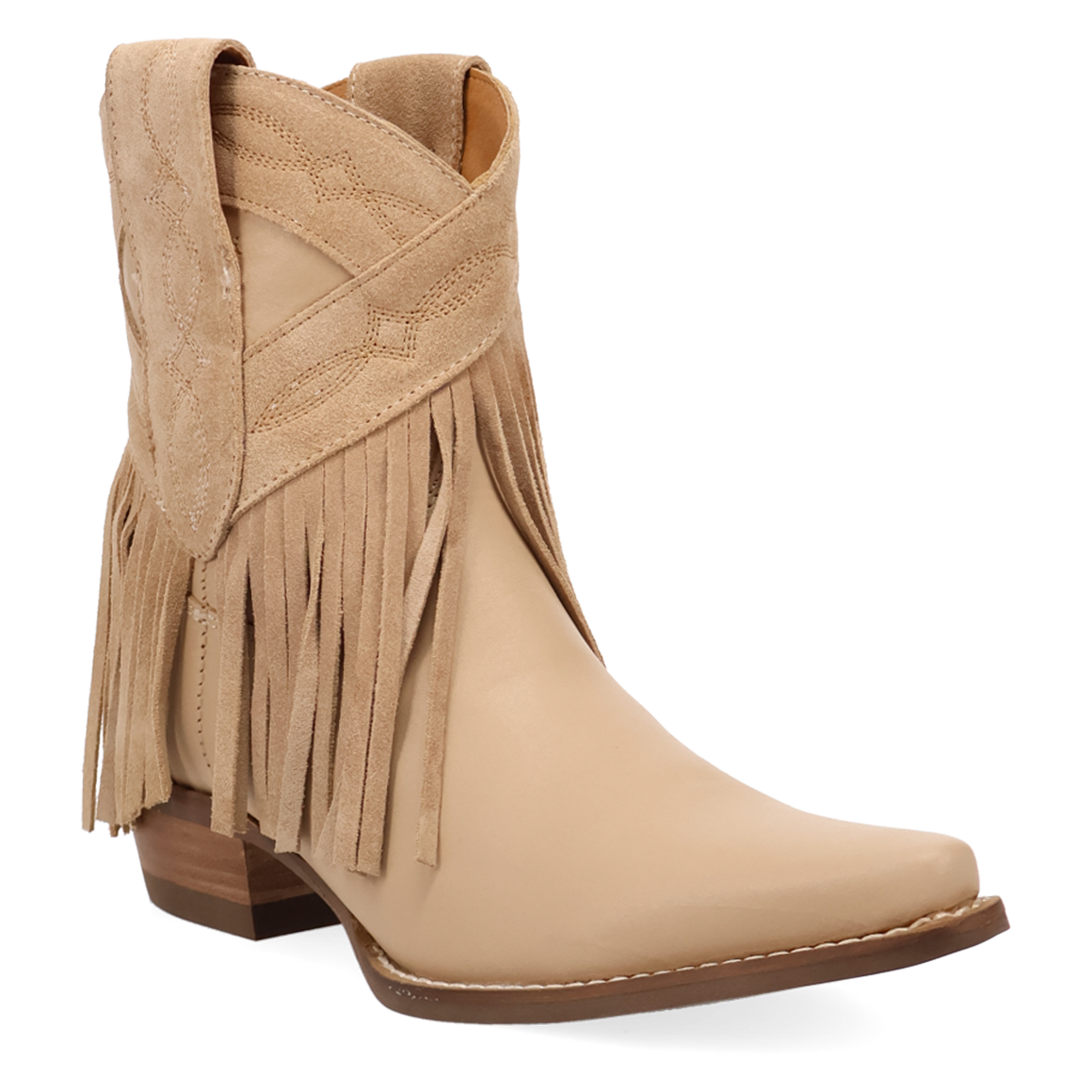 Dingo Women's Last Ride Leather Bootie - Sand DI2460