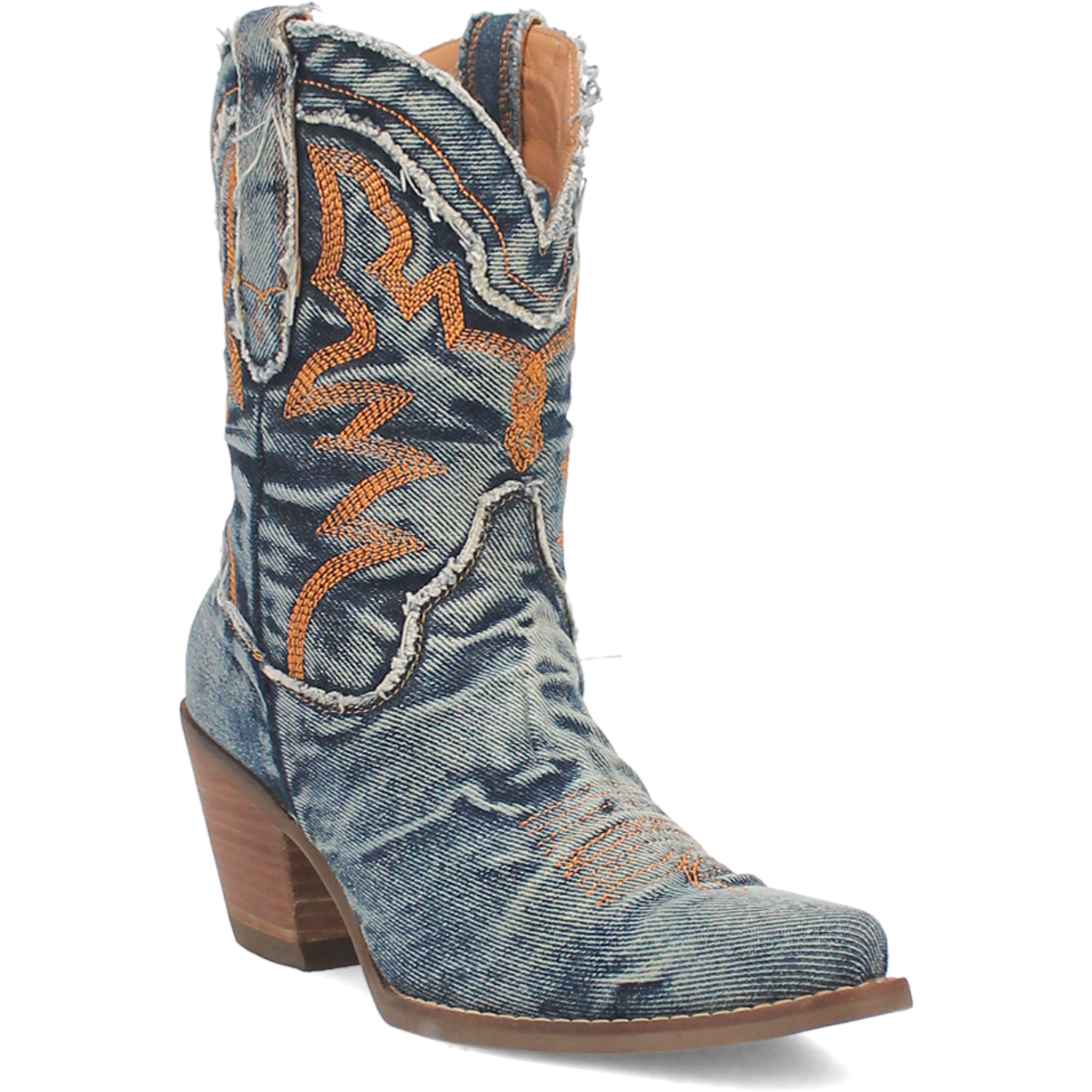 Dingo Women's 9" "Y'all Need Dolly" Short Denim Western Boot - Blue DI950
