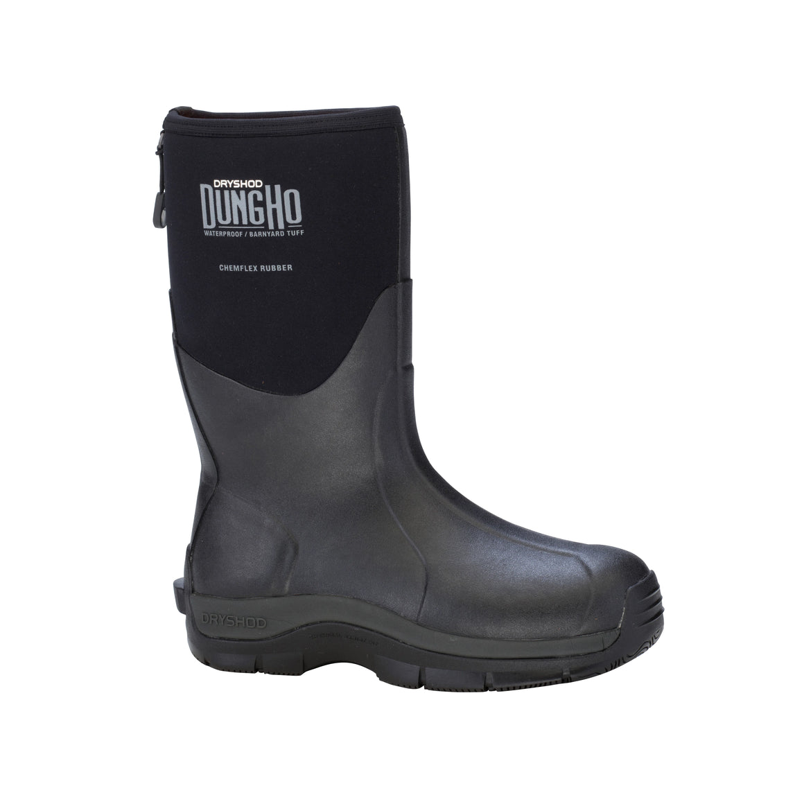 Dryshod Men's Dungho Mid-Cut WP Rubber Boot - Black/Grey DNG-MM-BK
