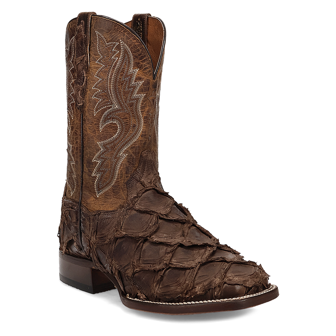 Dan Post Men's 11" Raymond Pirarucu Western Boot - Brown/Brown DP5011