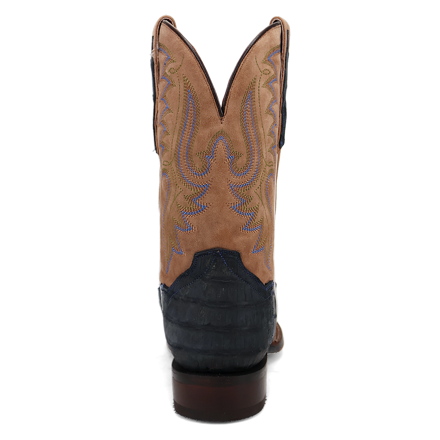 Dan Post Men's 11" Leon Caiman Western Boot - Demin/Tan DP5014