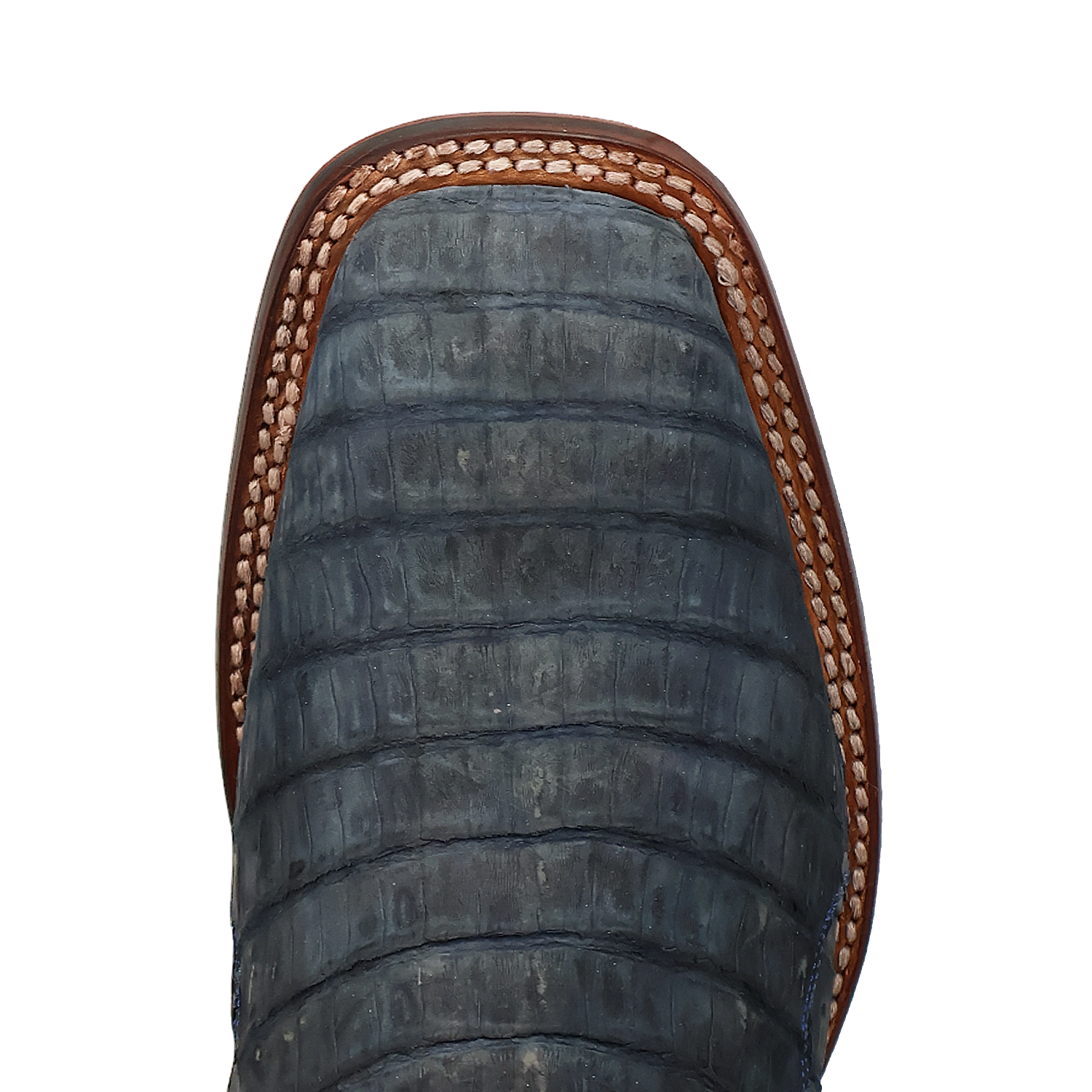 Dan Post Men's 11" Leon Caiman Western Boot - Demin/Tan DP5014