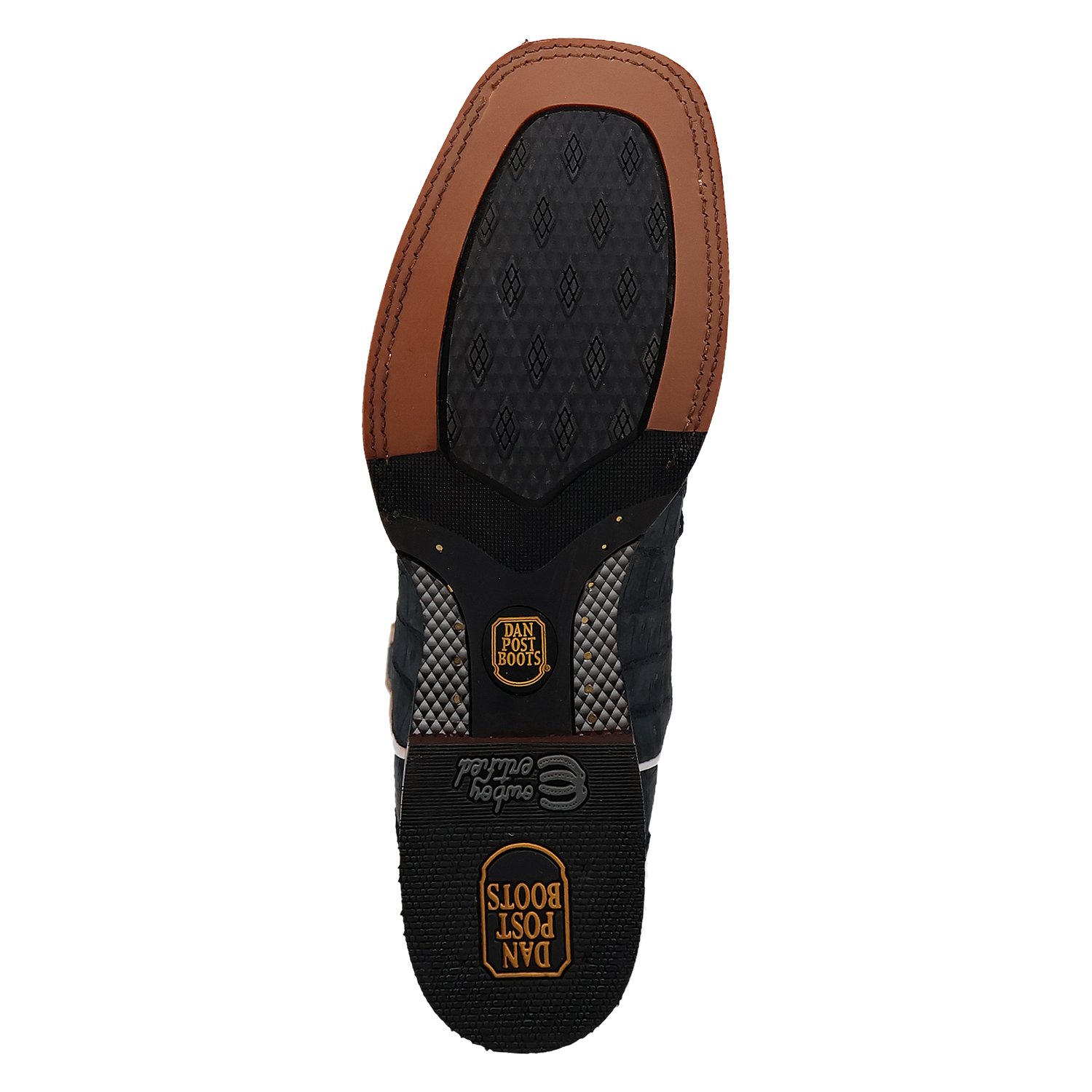 Dan Post Men's 11" Leon Caiman Western Boot - Demin/Tan DP5014