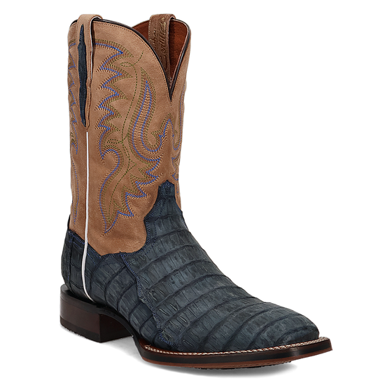 Dan Post Men's 11" Leon Caiman Western Boot - Demin/Tan DP5014