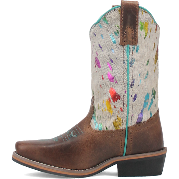 Dan Post Kid's 8" Rumi Leather Western Boot - White DPC2908