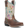 Dan Post Kid's 8" Rumi Leather Western Boot - White