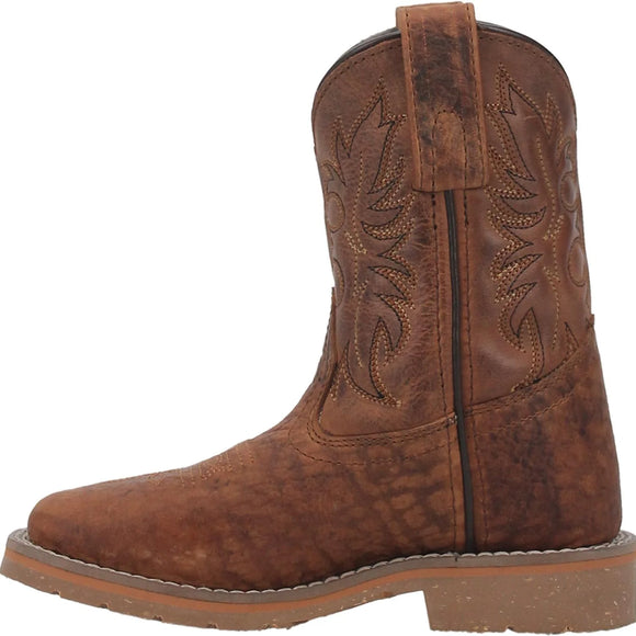 Dan Post Kid's 8" Durant Jr Square Toe Western Boot - Rust DPC2926